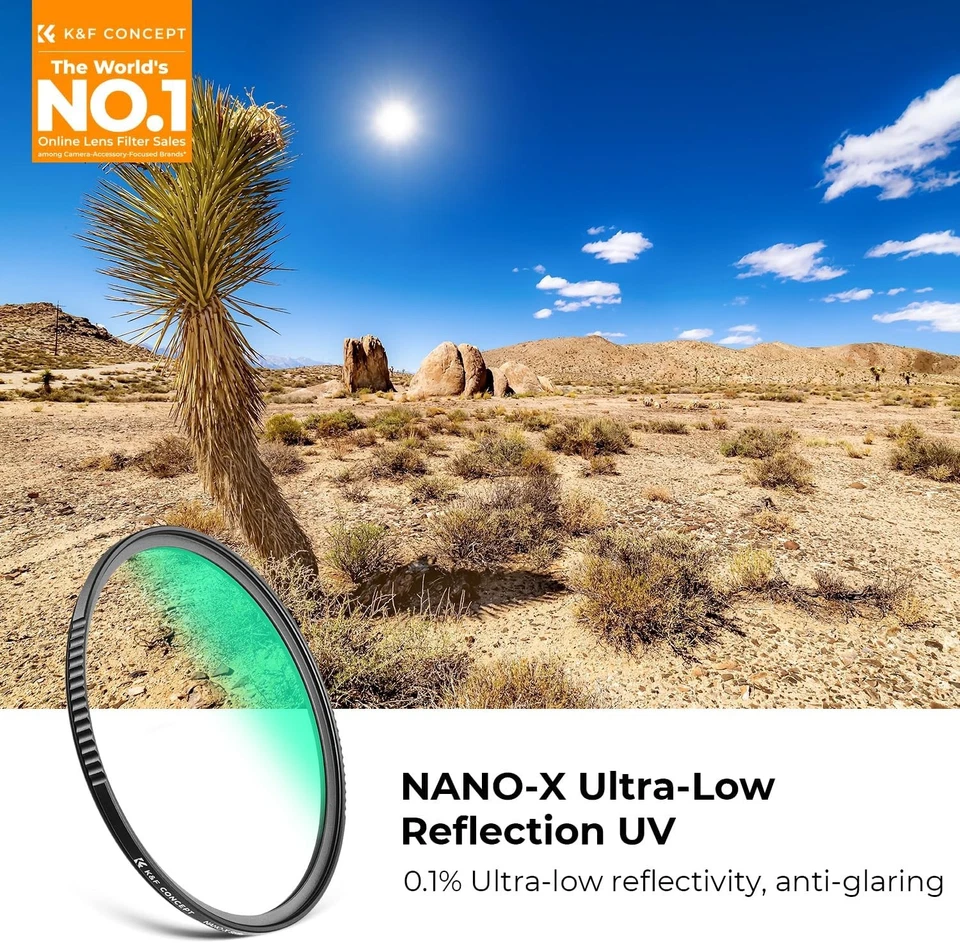 K&F Concept Ultra-Low Reflectivity UV Filter MCUV Lens Protection 62/67/72/77mm - Image 3 of 4