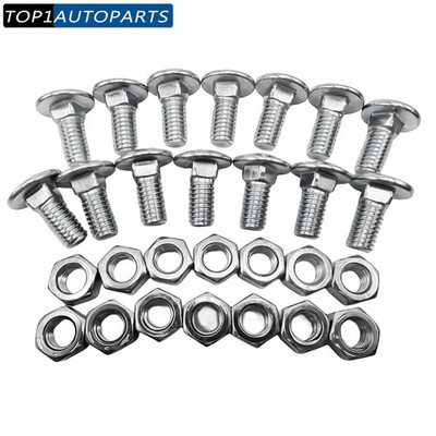 28pcs For Chevelle Nova Lemans Cutlass US Bumper Bolts Kit steel Cap Front+Rear