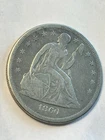 1860-O Seated Liberty Dollar Cleaned Fine Details New Orleans Mint Free Shipping
