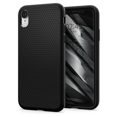 Handyhülle für iPhone Xr Spigen Case Cover Schutz Hülle Etui Futeral Schwarz