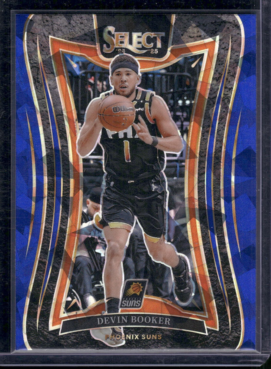 2024-25 Panini Select #358 Devin Booker Blue Cracked Ice Prizm