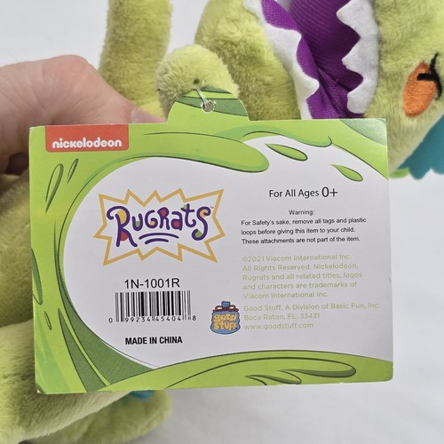 NEW Nickelodeon Rugrats Reptar Dinosaur Plush Stuffed Animal Toy 8" Cartoon - Picture 11 of 18