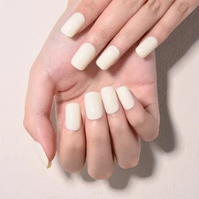 evpct Point Pink Glossy Press on Nails Squavol Short for Women Gift, Glossy B...