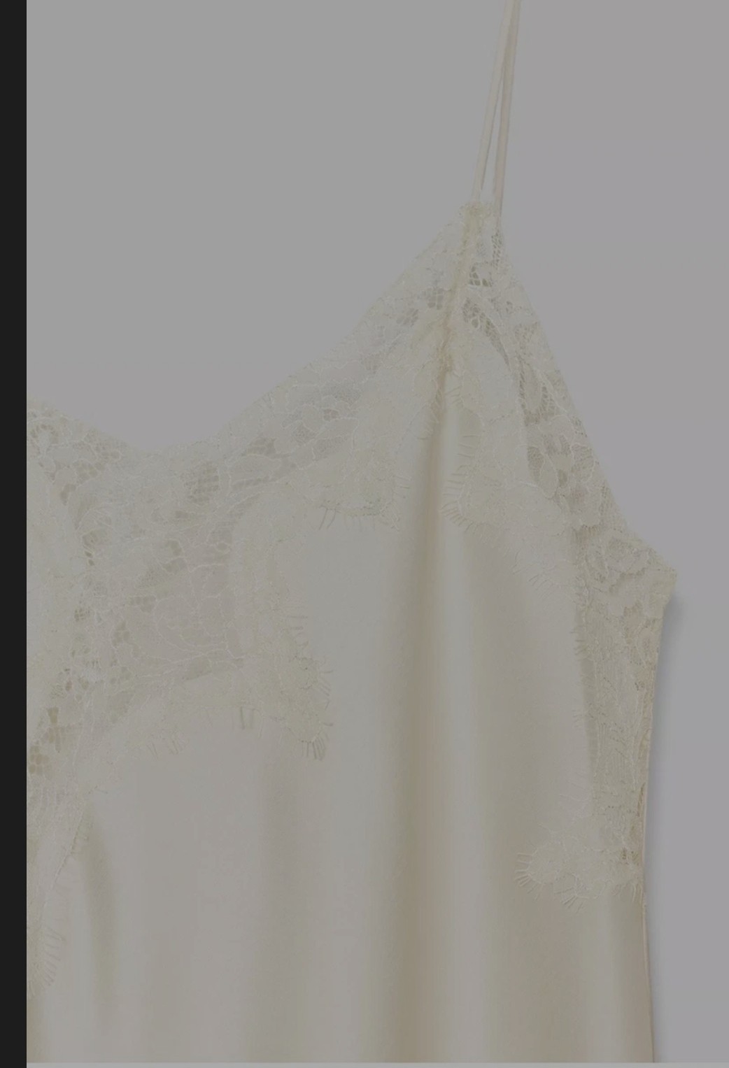 ZARA  SIZE M STRAPPY  ASYMMETRIC SATIN LACE CAMISOLE DRESS WHITE  5919/200 thumbnail 13