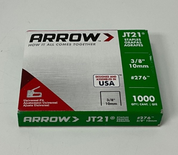 Arrow Fastener 276 Genuine JT21/T27 3/8-Inch Staples 1000-Pa