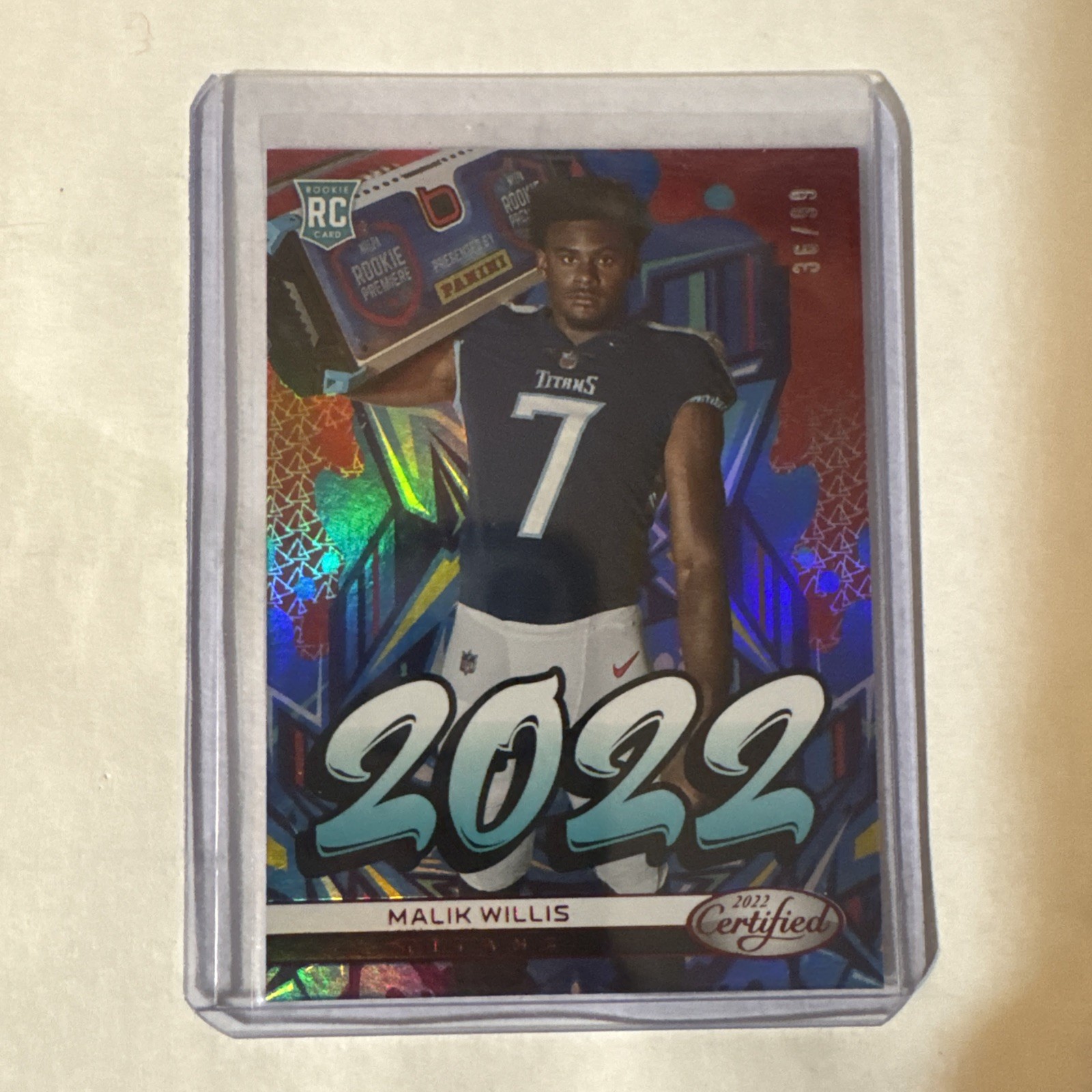 2022 Panini Certified - 2022 Malik Willis #2022-2 Mirror Red  36 /99 (RC)