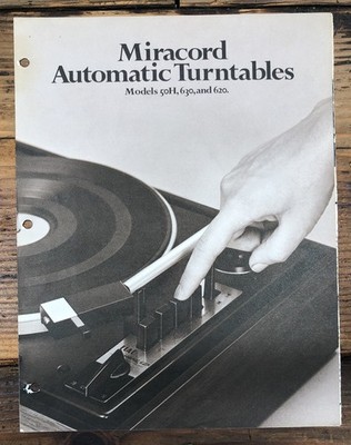 Miracord Model 50H 620 630 Turntable Dealer Brochure *Original*