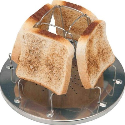 Meanhoo Camping Toaster - Stainless Steel Camp Toaster and Bread Clip, for Camp
