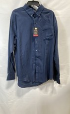 Van Heusen Men's Blue Flex Long Sleeve Non-Iron Classic Fit Shirt NWT Sz XL