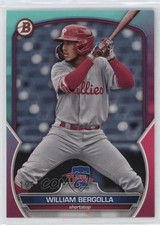 2023 Bowman Draft Aqua & Pink Gradient 195/199 William Bergolla #BD-64 0s55