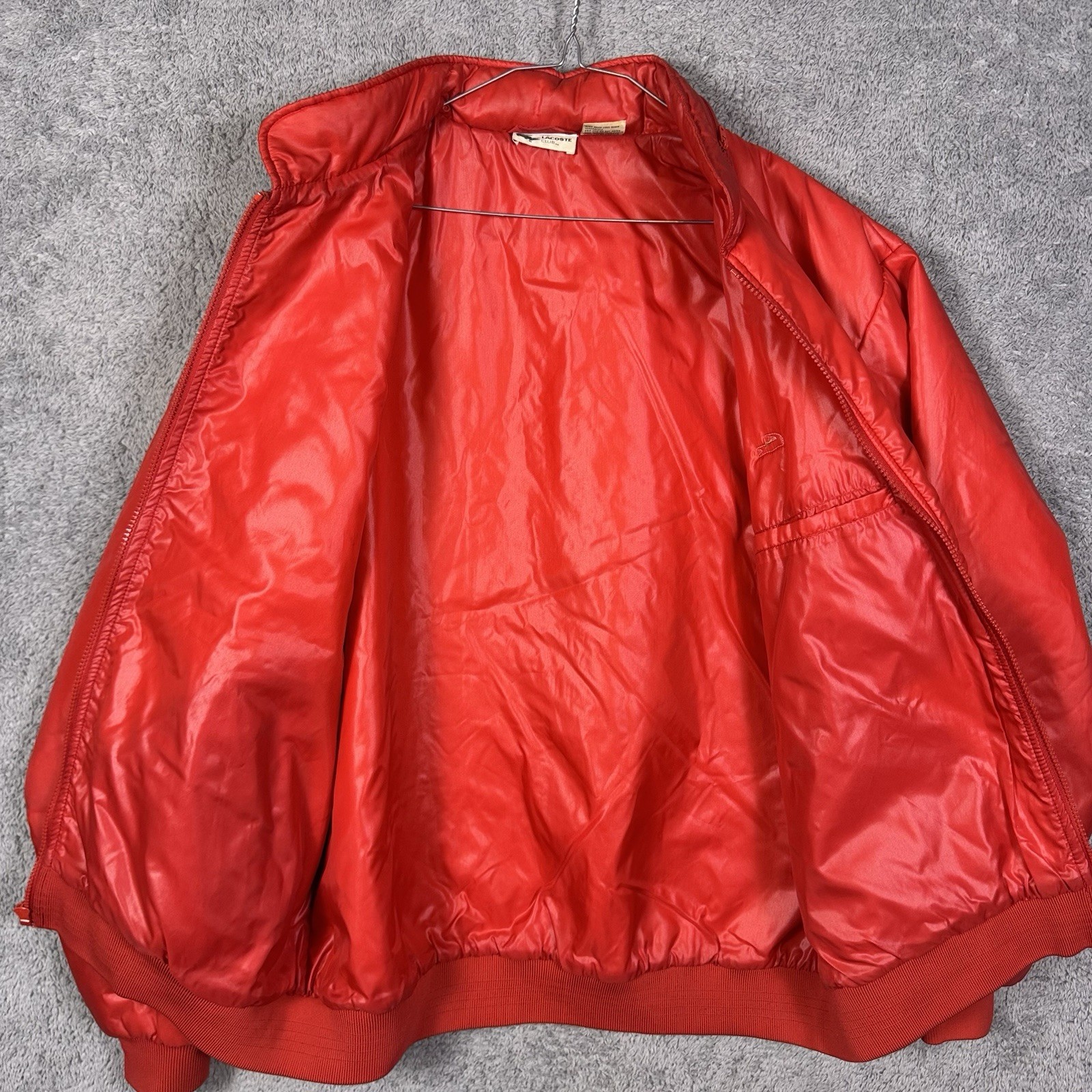 Vintage Lacoste Jacket Mens XL Full Zip Club Windbreaker Track Hooded Nylon 8998 thumbnail 11