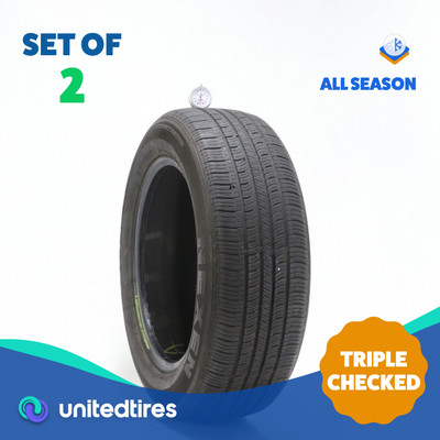 Set of (2) Used 225/60R17 Nexen N'Priz AH5 99T - 7/32