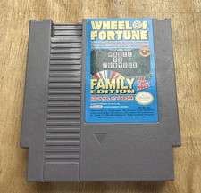 GameTek Wheel of Fortune Family Edition NES Game Cartridge Puzzle NTSC-U/C 1990