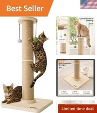Elegant 35'' Tall Cat Scratching Post with Thicken Base Easy Assembly for Cats