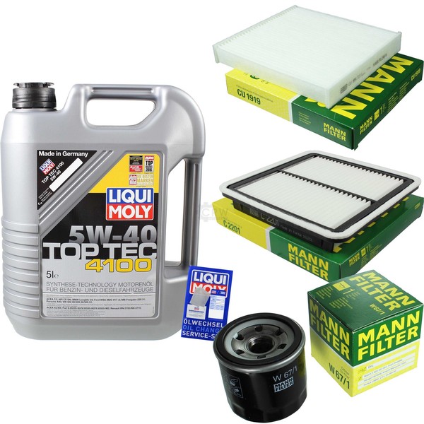 Inspektionspaket 5L Liqui Moly Top Tec 4100 5W-40 FüR Subaru Legacy V Station-image