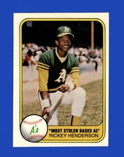 1981 Fleer Set-Break #351 Rickey Henderson NR-MINT *GMCARDS*
