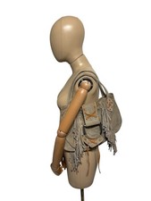 Vtg Dolce & Gabbana Beige Suede Fringe Bag