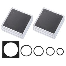 Coin Snap Holder, 6 Pack Coin Holders Square Fit 20/25/30/35/40mm, Black