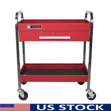Durable Utility Cart Locking Drawer Storage Organizer 4 Casters Shop Tool New