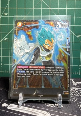 Dragon Ball Super Fusion World TCG: FB02-133 SR Vegeta Blazing Aura ENG NM Foil
