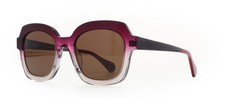 WOOW SUPER SHINE 1 9102 Plum Gray Gradient / Brown Sunglasses 49mm