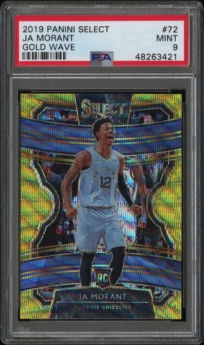 JA Morant [Gold Wave] #72 2019 Panini Select card
