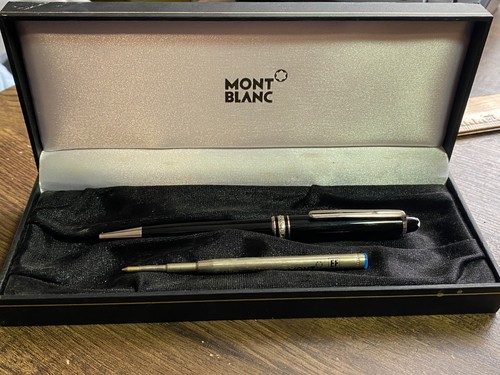 Montblanc Mont Blanc Meisterstuck Classique Chrome Trim Ballpoint Pen w/Case