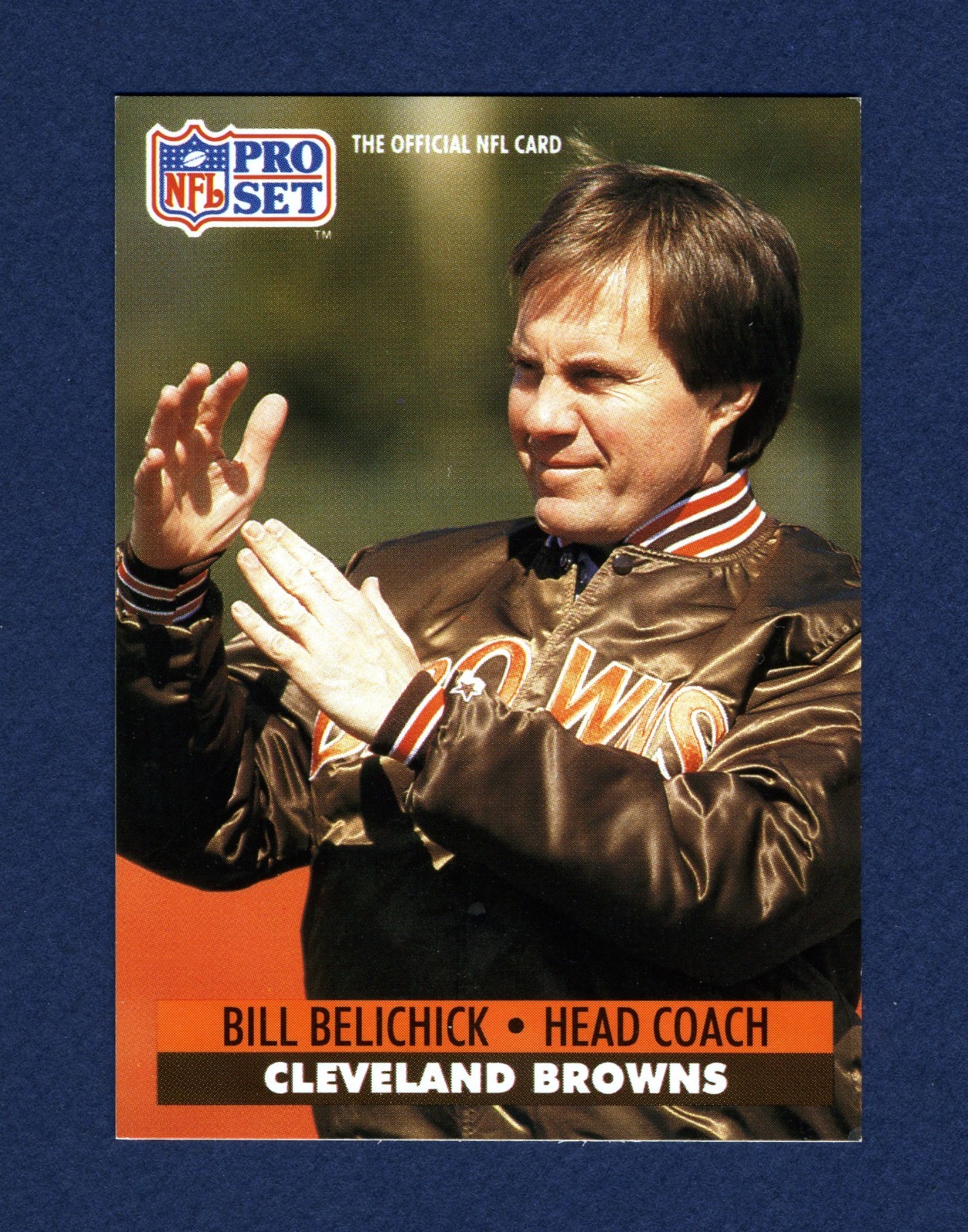 Bill Belichick Rookie Card (RC): 1991 Pro Set #126