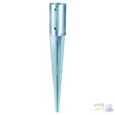 Aldeghi Support Pour Pilastre À Enfoncer Dans Le Sol Zingué À Chaud 81X600 Mm