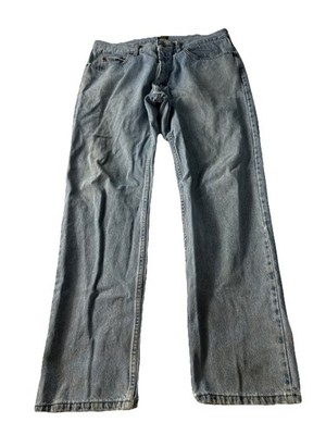 Lee Mens Straight Jeans 34x31 Regular Fit Blue