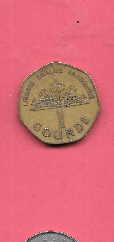 HAITI HAITIAN KM155a 2000 VF-VERY FINE CIRCULATED OLDER GORDE COIN