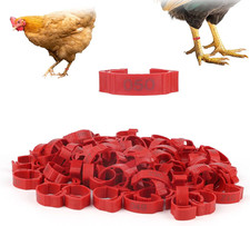 100 Pcs Chicken Leg Bands, Poultry Leg Rings Numbered Identification Tags Adjust
