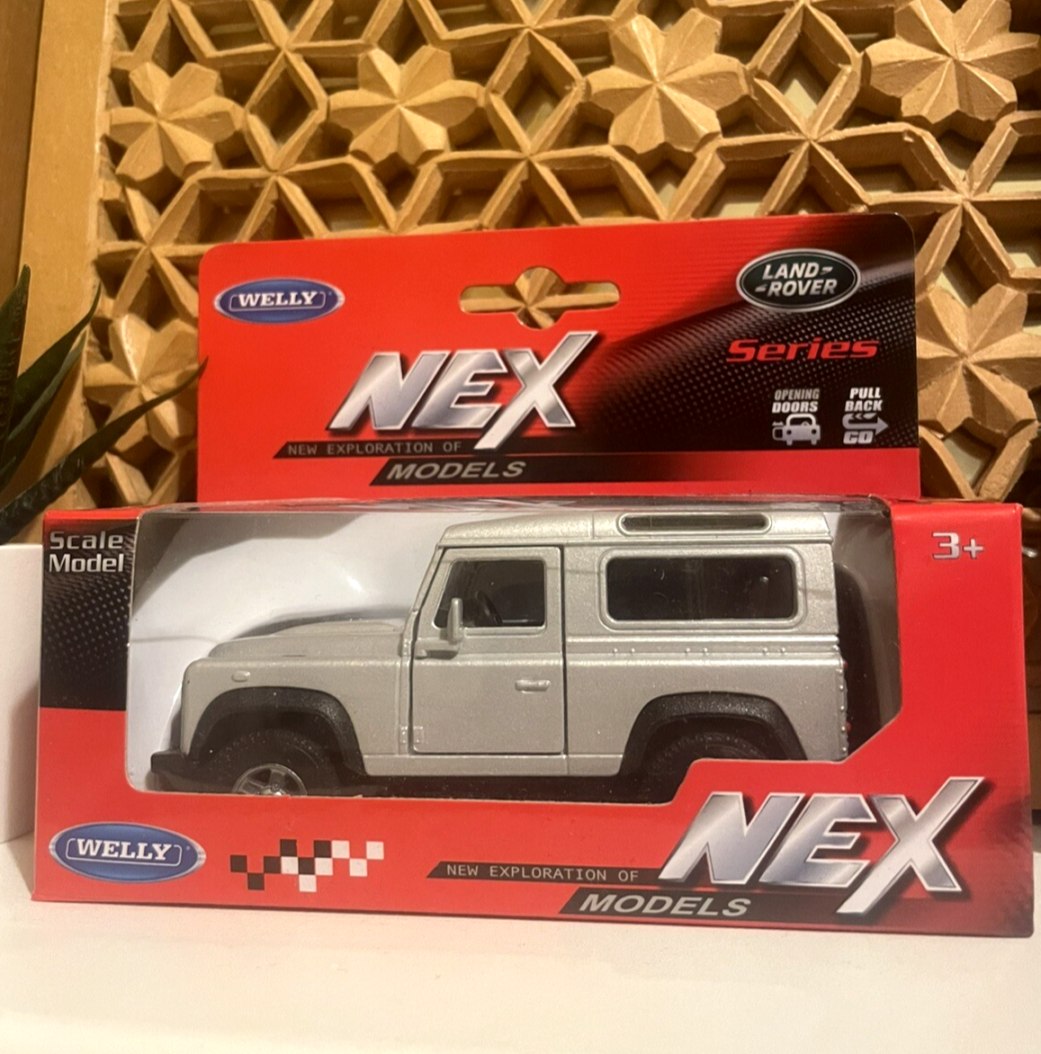 Car diecast Land rover Defender L316 Welly Nex 1/38 Grey New Box Seal