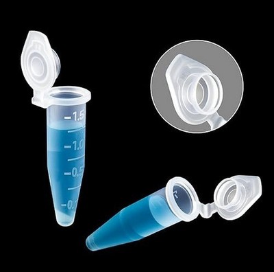500 Pcs Centrifuge Tubes 1.5ml Bottom Tip Clear Plastic Test Tube Vials Small