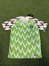 Nike Nigeria Men's Home Stadium 2018 Jersey - Green/White/Black
