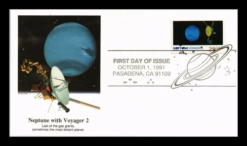 US COVER NEPTUNE WITH VOYAGER 2 SPACE EXPLORATION FIRST DAY ISSUE FLEETWOOD