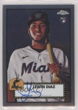 2021 Topps Chrome Platinum Anniversary Auto Lewin Diaz #PA-LD Auto r9d