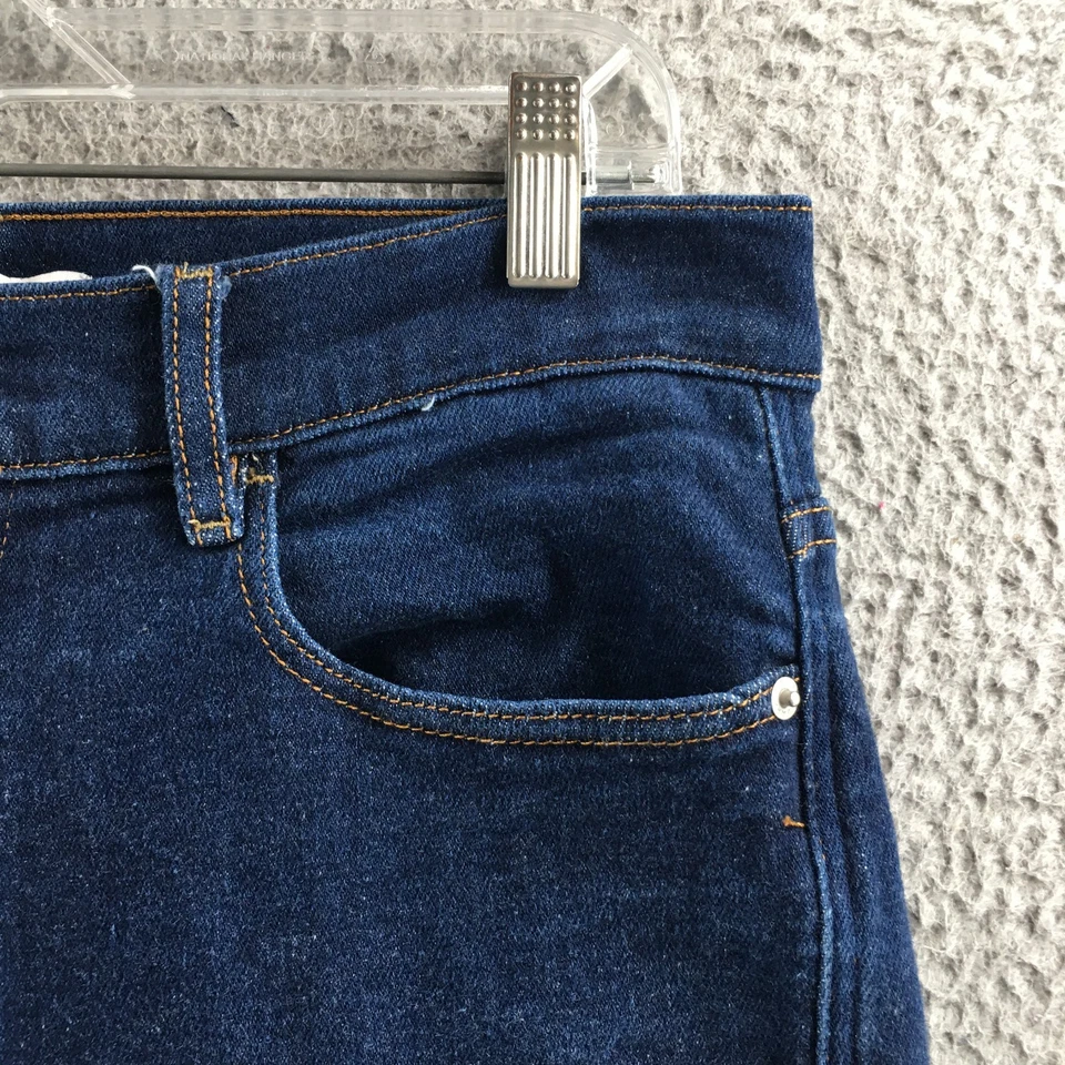 Zara Denim Wear Straight Leg Jeans Mens 32 Blue Mid Rise Button Front Zip Fly - Image 4 of 4
