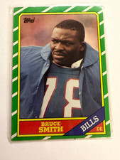 1986 Topps #389 Bruce Smith Rookie HOF Buffalo Bills Vintage Football Card. rookie card picture