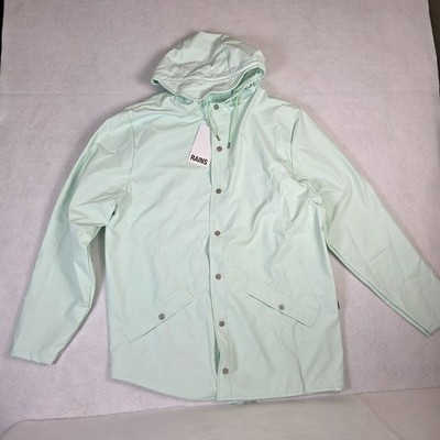 RAINS Jacket 12010 Size XL Mineral Waterproof PU Rain Coat NWT Unisex