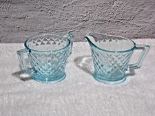 Imperial Aqua Open Creamer & Sugar Set