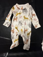 Carter's Animal Print Baby Footed Pajamas  Pre-Owned Size 3 months