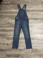 Levi's Girls Denim Overall Blue Adjustable Straps Size 10 REG Button Pockets