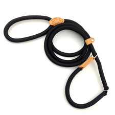 Dog Leash Slip Rope Lead Leash Heavy Duty Braided Rope Adjustable Loop Collar Tr