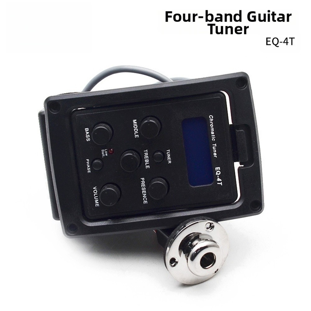 Chitarra Acustica 4 Bande EQ Preamplificatore Pickup con Accordatore e Diretta foto 5