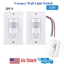 NEW Automatic PIR Occupancy Motion Sensor Light Switch Auto On/Off Infrared 2PCS