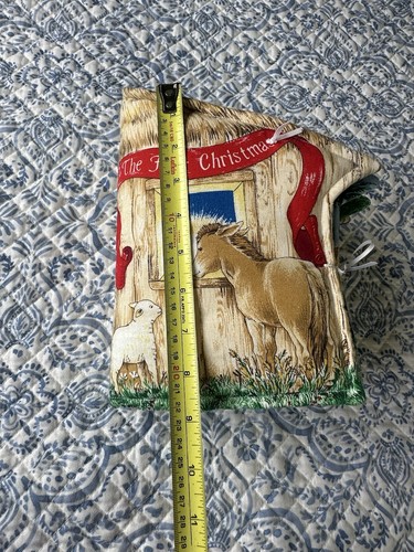 The First Christmas Padded Fabric Handmade Soft Book For Baby And Toddlers - Picture 10 of 13