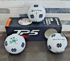 Taylormade TP5 Pix Notre Dame New Rare Golf Balls Sleeve (3 balls total)