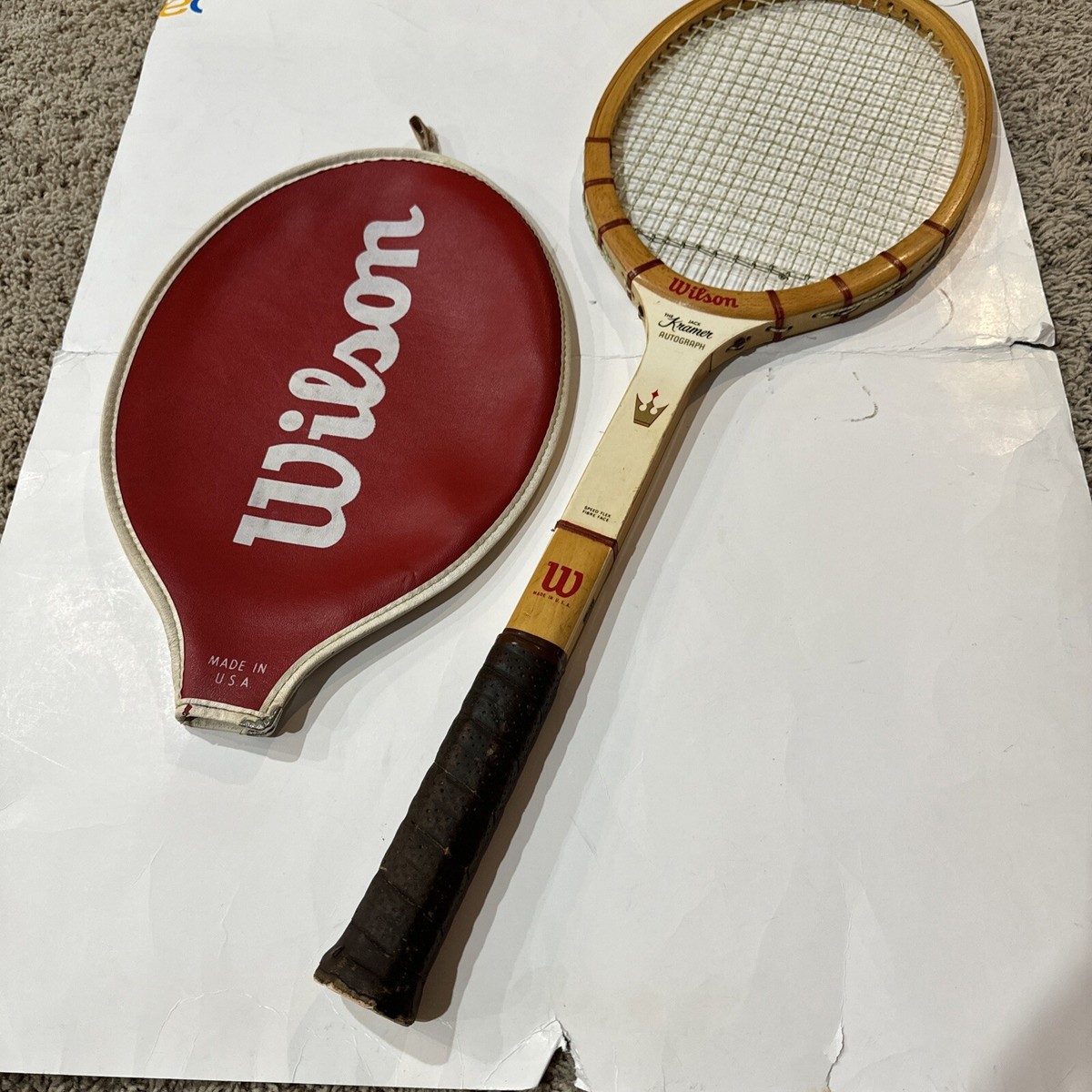 Wilson Jack Kramer Autograph ビンテージ Vintage Wood Wilson Jack Kramer Autograph 4 1/2 Tennis