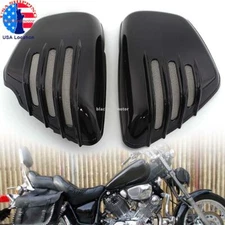 Mesh Side Battery Fairing Cover For Yamaha XV700 750 1000 1100 Virago  -Black